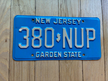 1980 New Jersey License Plate