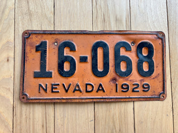 1929 Nevada License Plate
