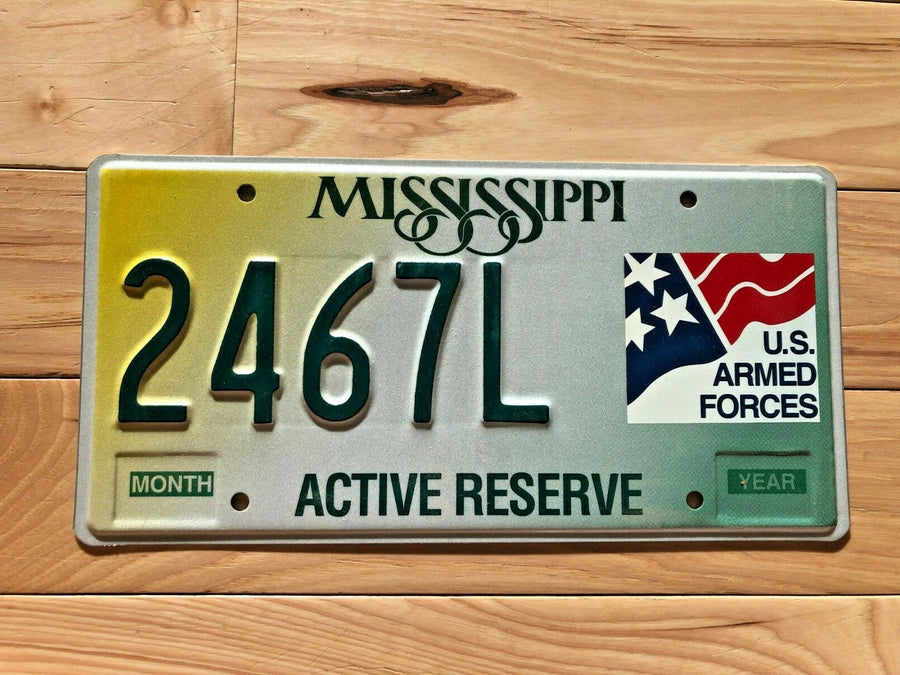 Mississippi Active Reserve License Plate