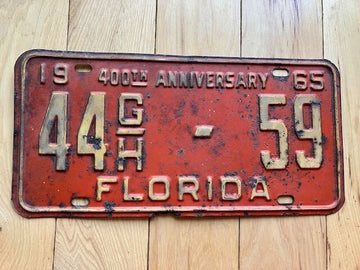 1965 Florida License Plate