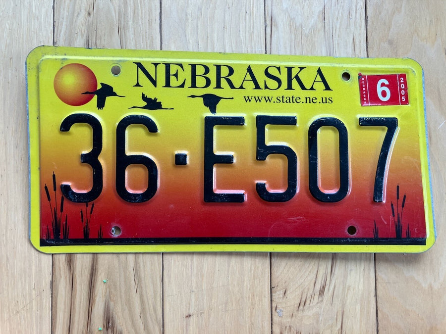 2005 Nebraska License Plate