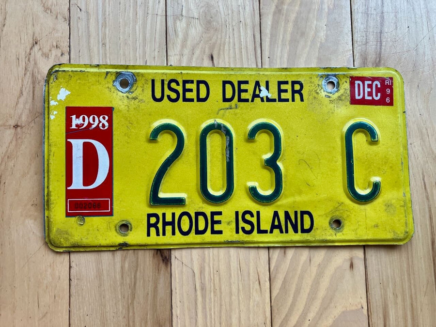 1996 Rhode Island Dealer License Plate