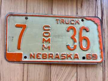 1969 Nebraska Truck License Plate