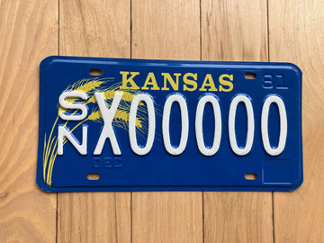 1981 Kansas Sample License Plate