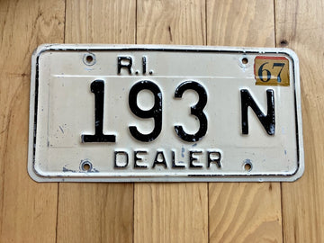 1967 Rhode Island Dealer License Plate