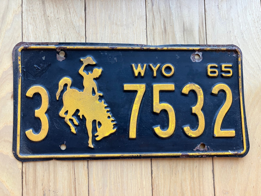 1965 Wyoming License Plate