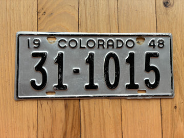 1948 Colorado License Plate