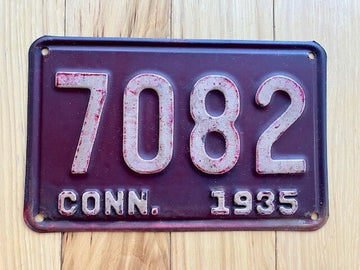 1935 Connecticut License Plate