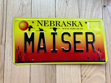 2005 Nebraska Vanity License Plate - MAISER