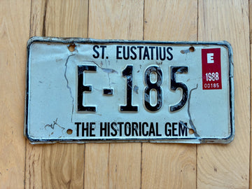 1988 St Eustatius License Plate