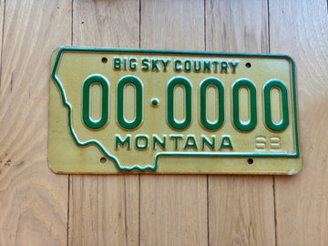 1968 Montana Sample License Plate