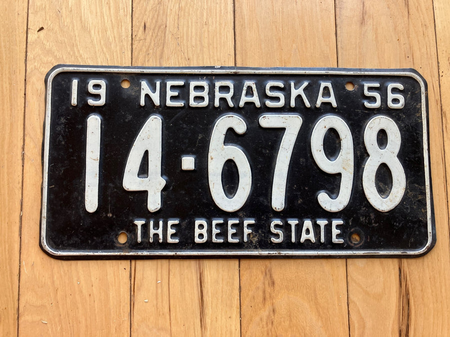 1956 Nebraska License Plate