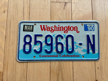 1990 Washington State Truck License Plate (Check With DOL First For YOM)