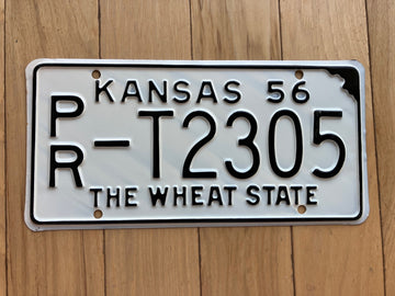 1956 Kansas Truck License Plate