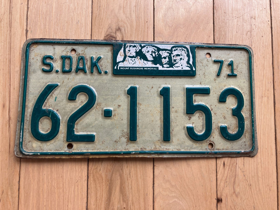 1971 South Dakota License Plate