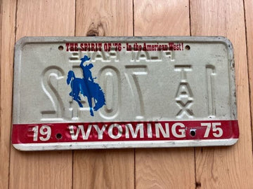 1975 Back/ 1978 Front - Wyoming Two Side Printed License Plate