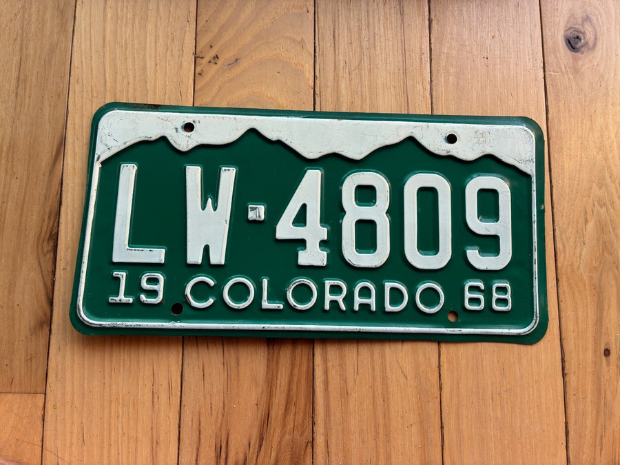 1968 Colorado License Plate