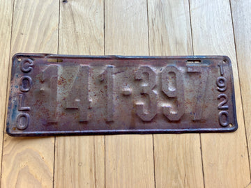 1920 Colorado License Plate
