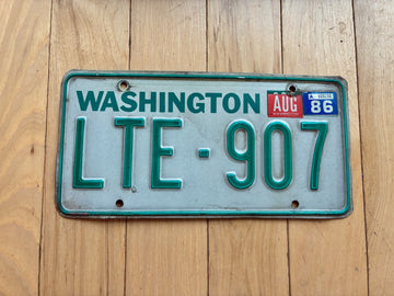 1983 to 1987 Washington State License Plate - Check With DOL First For YOM