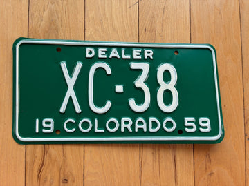 1959 Colorado Dealer License Plate