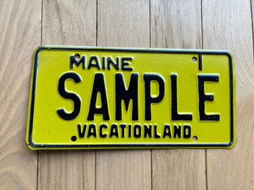 1970 Maine Sample License Plate