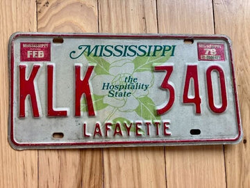 1978 Mississippi Lafayette County License Plate