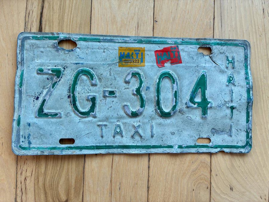 1995 Haiti Taxi License Plate