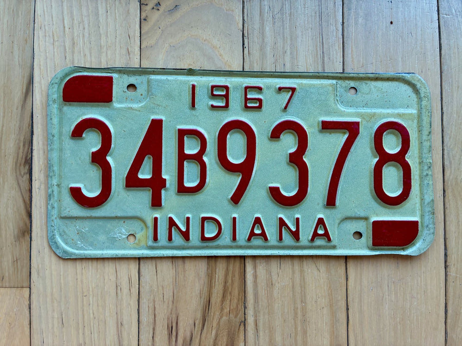 1967 Indiana License Plate
