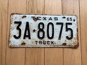 1965 Texas Truck License Plate