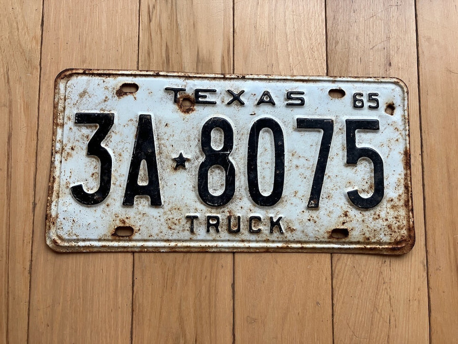 1965 Texas Truck License Plate