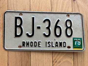 1978 Rhode Island License Plate W/ 1979 Tab- Rare Early Issue WO/ Ocean State