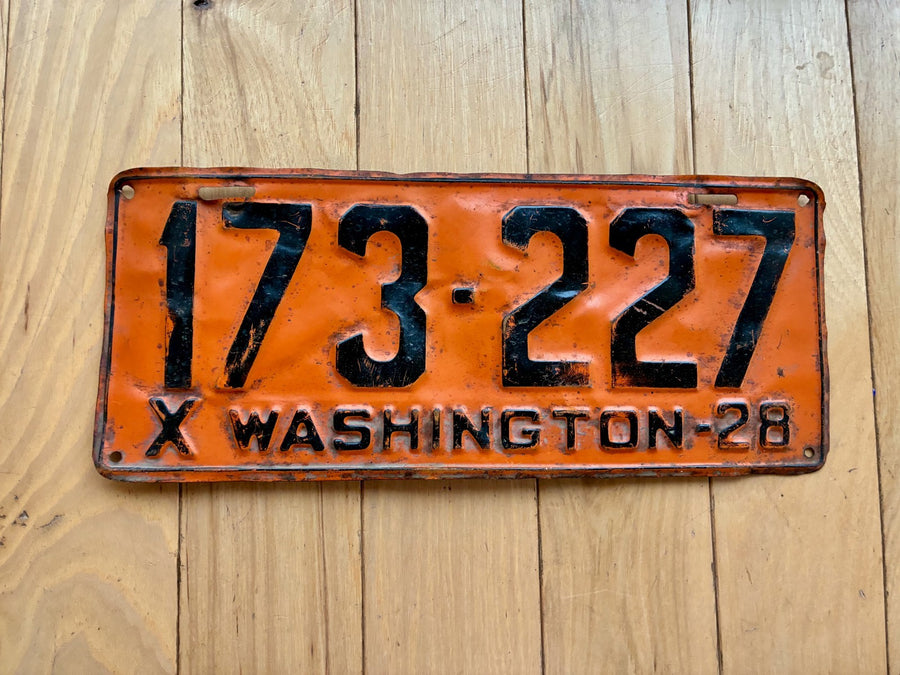 1928 Washington State License Plate