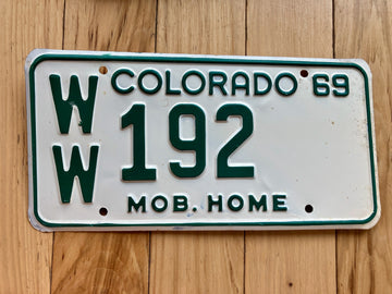1969 Colorado Mobile Home license plate