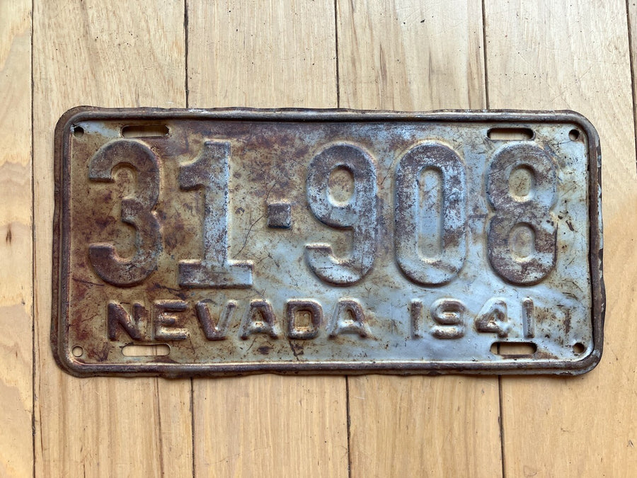 1941 Nevada License Plate