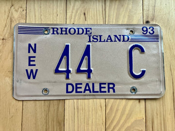 1993 Rhode Island Dealer License Plate