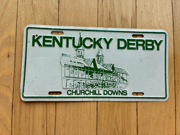 Kentucky Derby Churchill Downs Booster License Plate (1980s/1990s?)