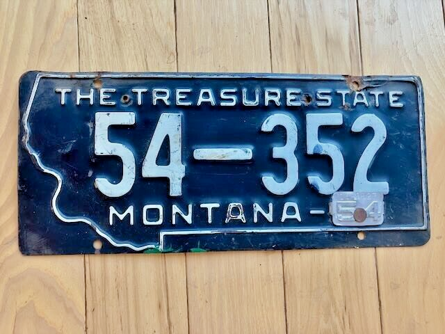 1954 Montana Prison Made License Plate