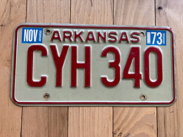 1973 Arkansas License Plate