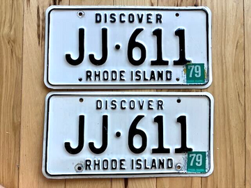 Pair of 1979 Rhode Island License Plates