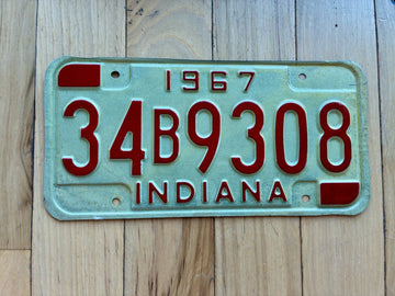 1967 Indiana License Plate