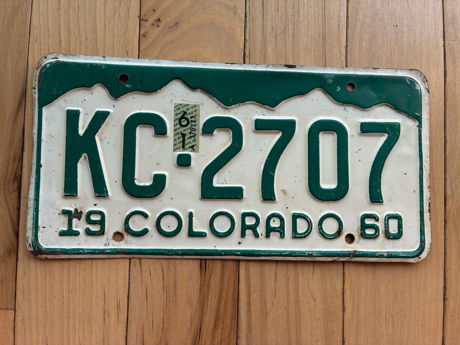 1960 1961 Colorado License Plate