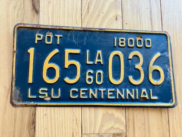 1960 Louisiana License Plate