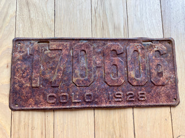1928 Colorado License Plate