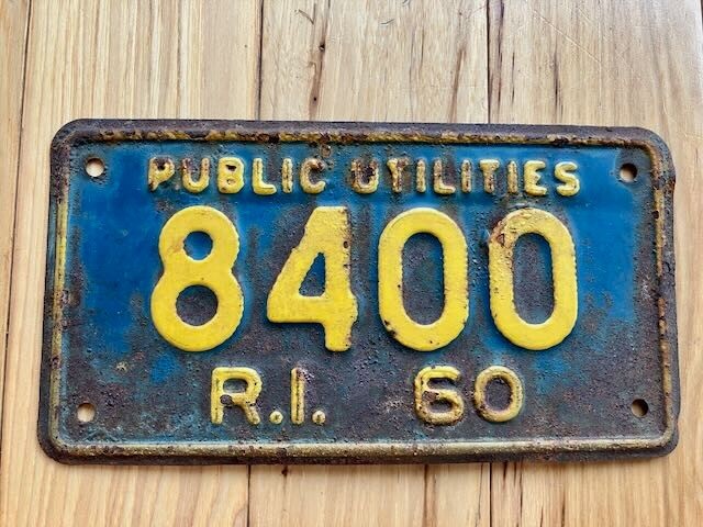 1960 Rhode Island Public Utilities License Plate