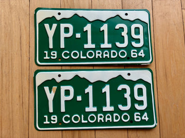 Pair of 1964 Colorado License Plates