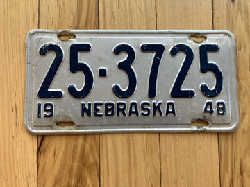 1948 Nebraska License Plate