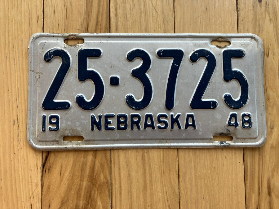 1948 Nebraska License Plate