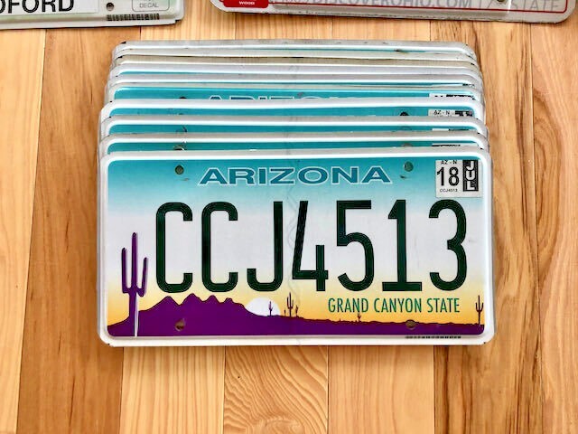 Bulk Lot of 100 License Plates- 10 of Each State in Craft Condition