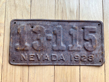 1928 Nevada License Plate