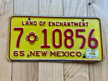 1965 New Mexico License Plate